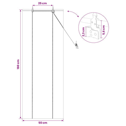 vidaXL Roller Blind Natural 50 x 160 cm Bamboo