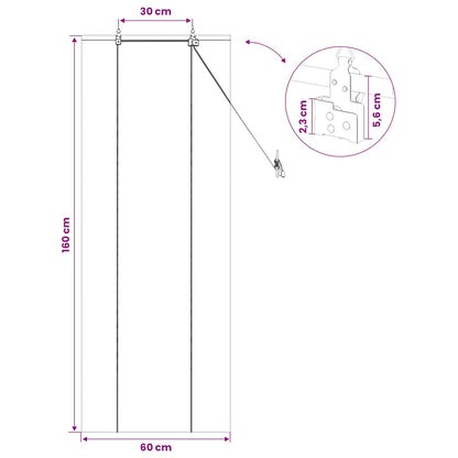 vidaXL Roller Blind Natural 60 x 160 cm Bamboo
