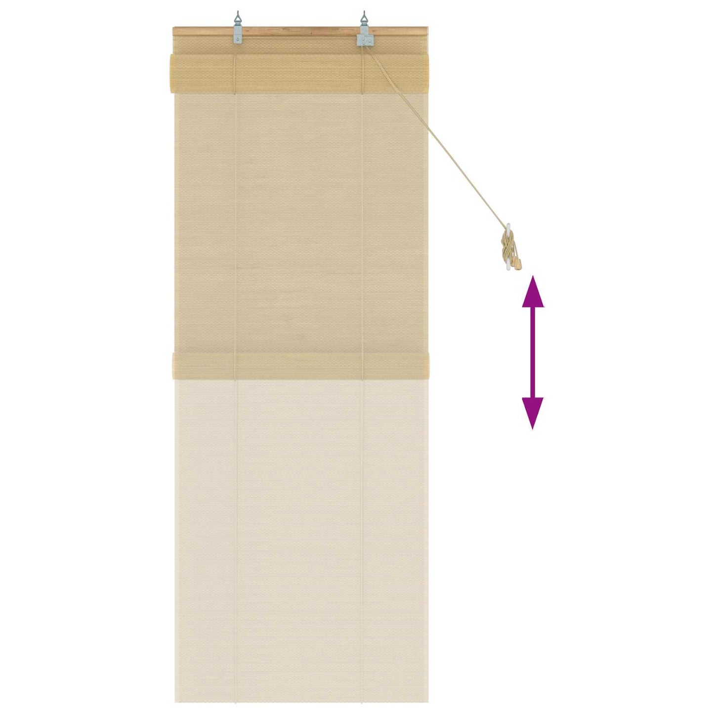 vidaXL Roller Blind Natural 70 x 160 cm Bamboo