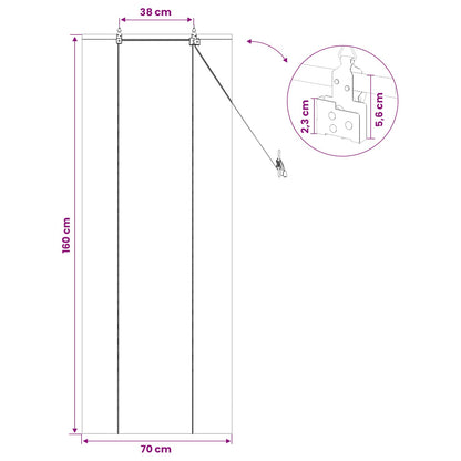 vidaXL Roller Blind Natural 70 x 160 cm Bamboo