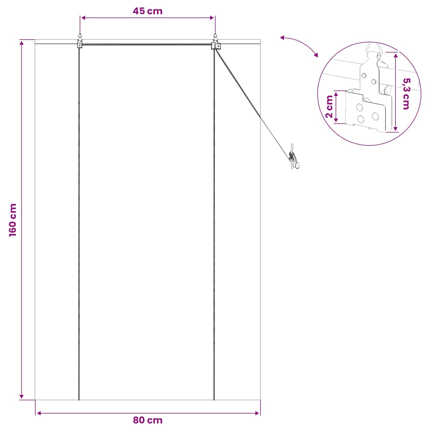 vidaXL Roller Blind Natural 80 x 160 cm Bamboo