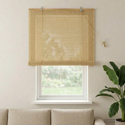 vidaXL Roller Blind Natural 90 x 160 cm Bamboo