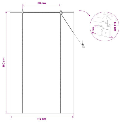 vidaXL Roller Blind Natural 110 x 160 cm Bamboo