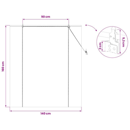 vidaXL Roller Blind Natural 140 x 160 cm Bamboo