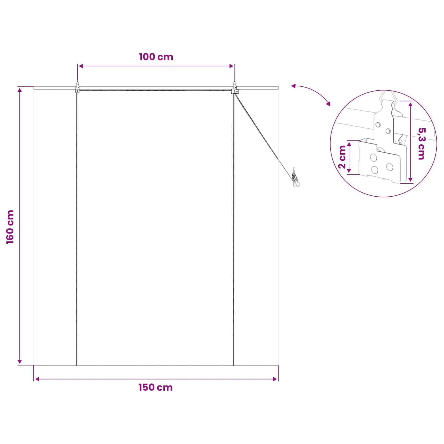vidaXL Roller Blind Natural 150 x 160 cm Bamboo