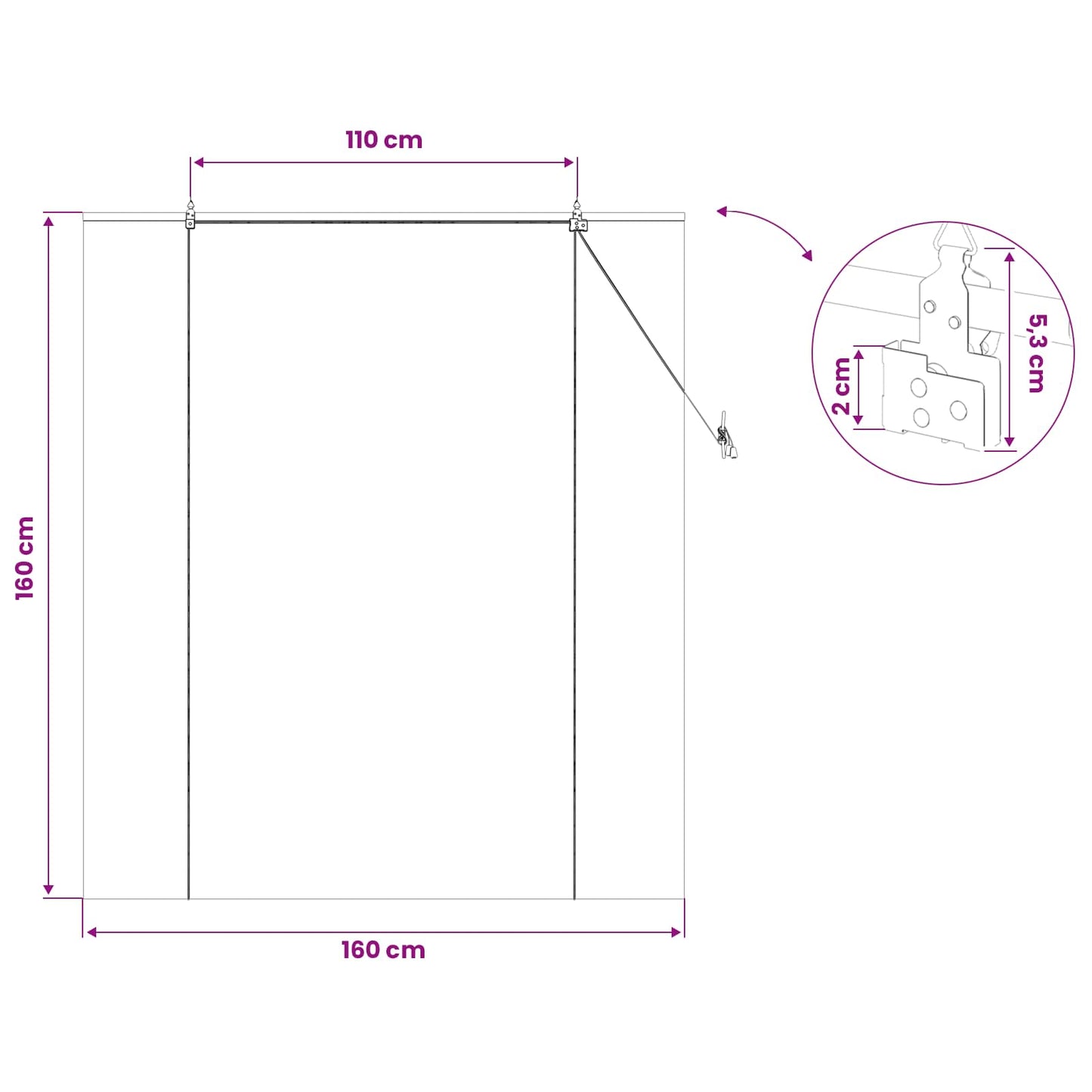 vidaXL Roller Blind Natural 160 x 160 cm Bamboo