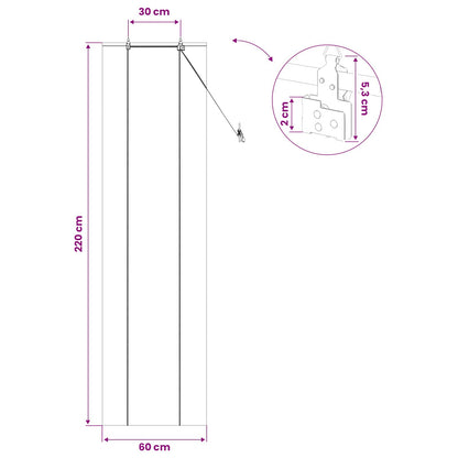 vidaXL Roller Blind Natural 60 x 220 cm Bamboo