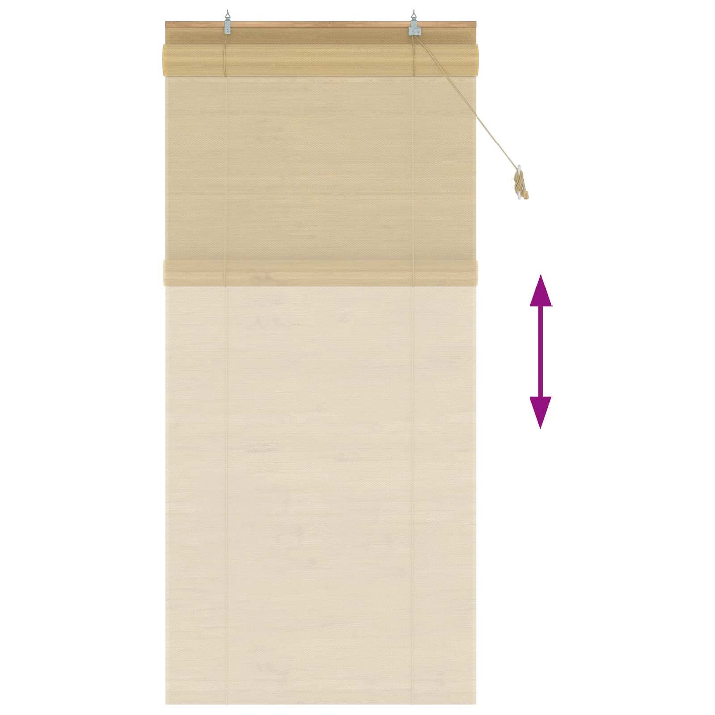 vidaXL Roller Blind Natural 90 x 220 cm Bamboo