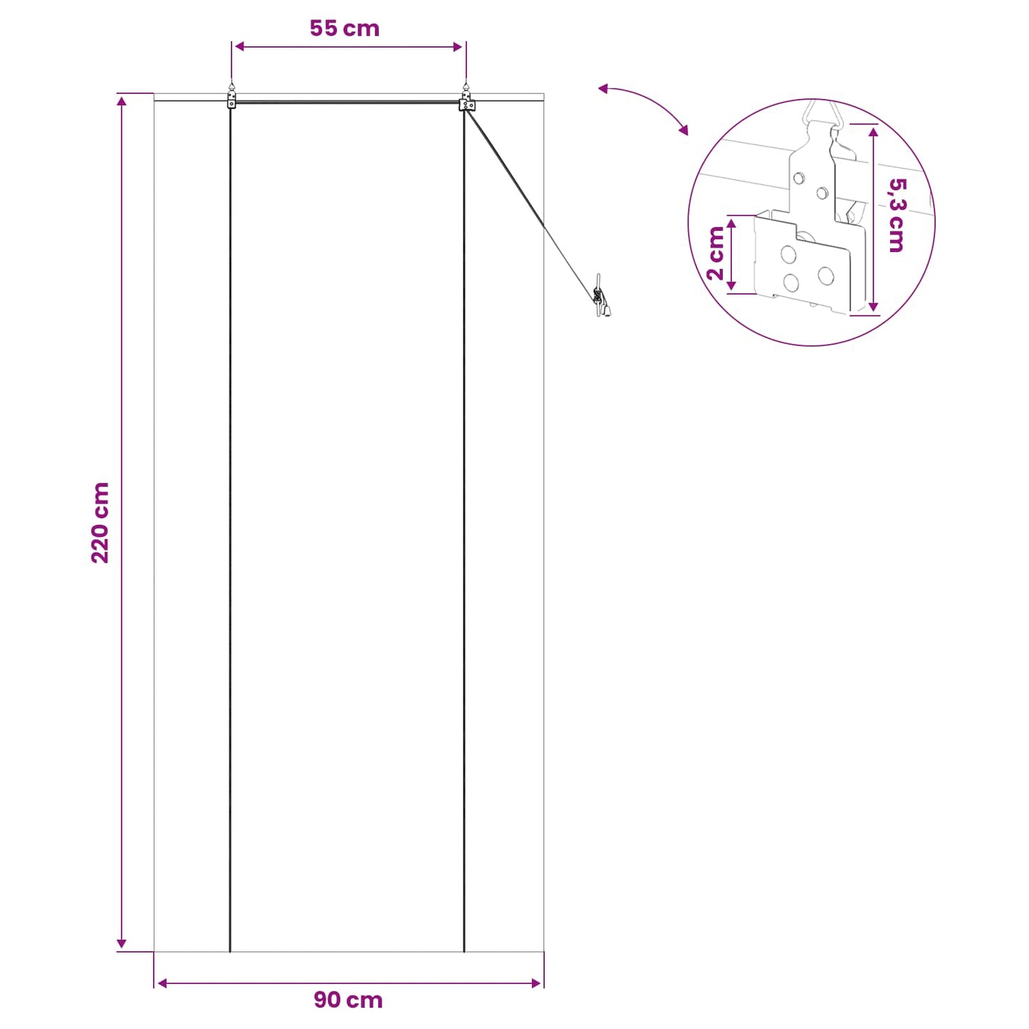 vidaXL Roller Blind Natural 90 x 220 cm Bamboo