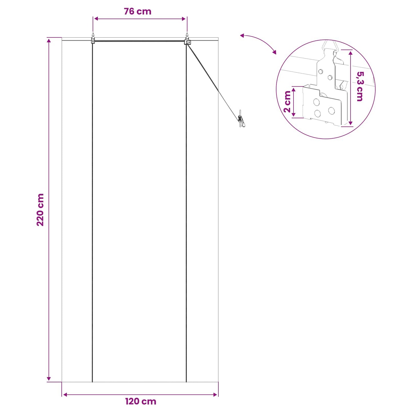 vidaXL Roller Blind Natural 120 x 220 cm Bamboo