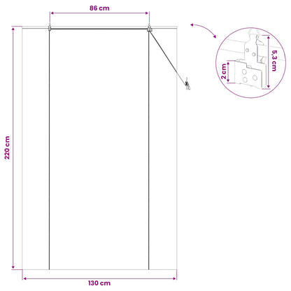 vidaXL Roller Blind Natural 130 x 220 cm Bamboo