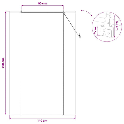 vidaXL Roller Blind Natural 140 x 220 cm Bamboo