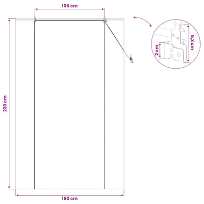 vidaXL Roller Blind Natural 150 x 220 cm Bamboo