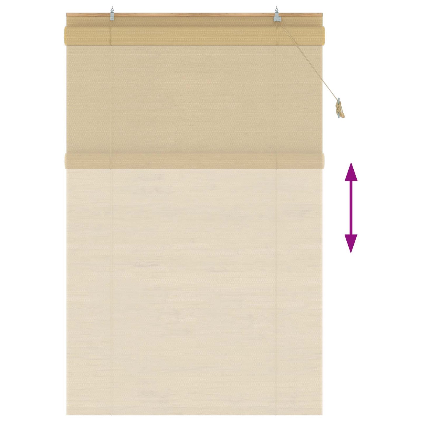 vidaXL Roller Blind Natural 160 x 220 cm Bamboo