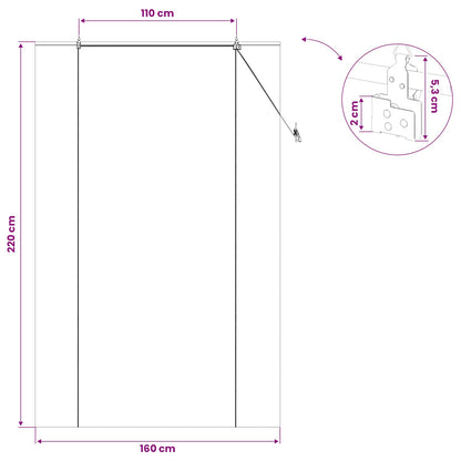 vidaXL Roller Blind Natural 160 x 220 cm Bamboo