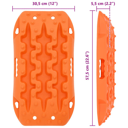 vidaXL Traction Board 2 pcs Orange 57.5 x 30.5 x 5.5 cm