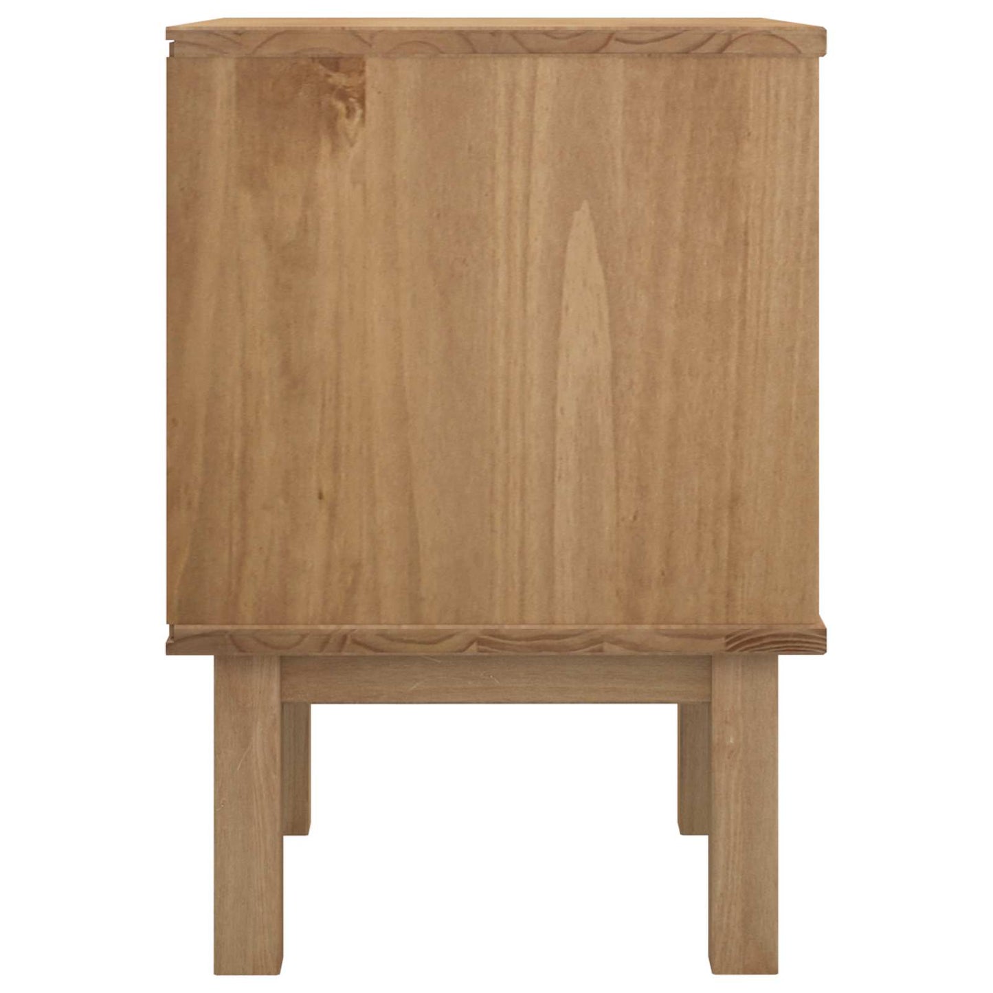 vidaXL Bedside Table OTTA Black 45 x 39 x 57 cm Solid Pine Wood