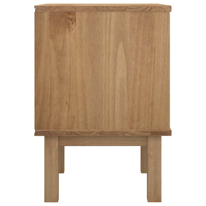 vidaXL Bedside Table OTTA Black 45 x 39 x 57 cm Solid Pine Wood