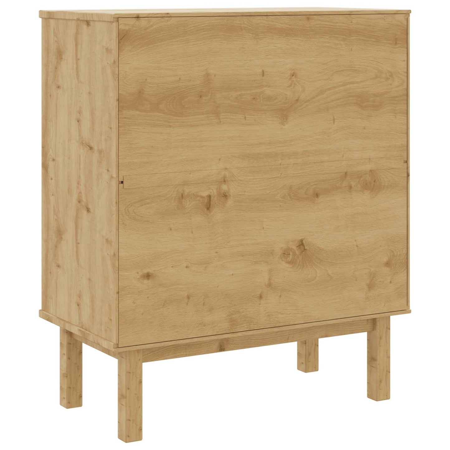 vidaXL Chest of Drawers OTTA Black 76.5 x 39.5 x 90 cm Solid Pine Wood