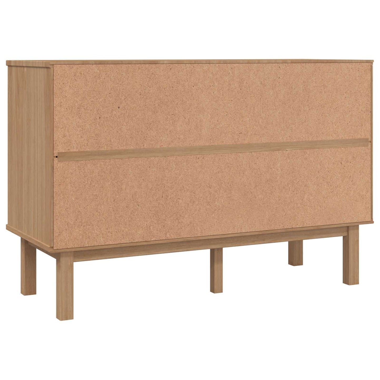 vidaXL Drawer Cabinet OTTA Black 111 x 43 x 73.5 cm Solid Pine Wood
