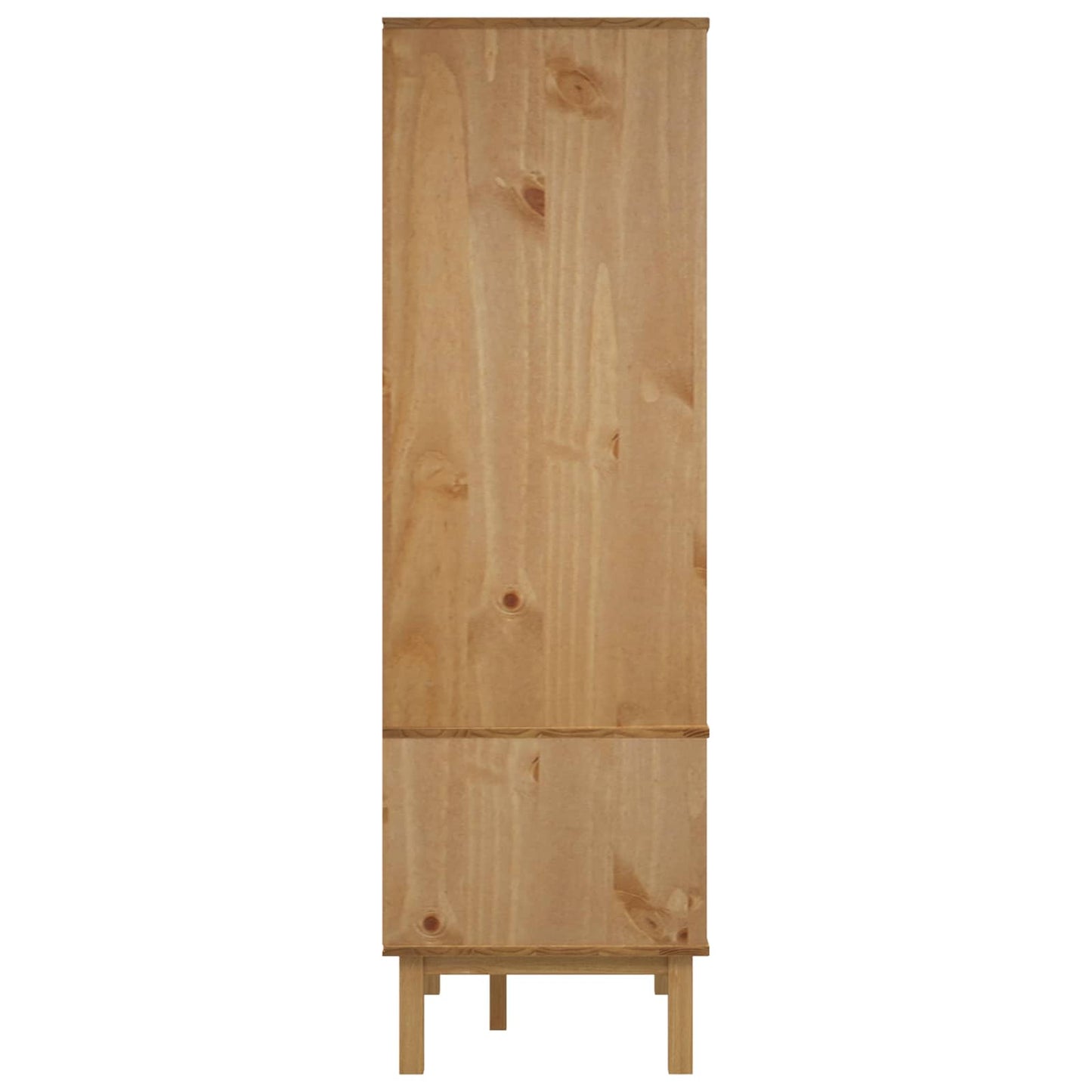 vidaXL Wardrobe OTTA Black 76.5 x 53 x 172 cm Solid Pine Wood