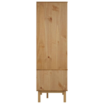 vidaXL Wardrobe OTTA Black 76.5 x 53 x 172 cm Solid Pine Wood