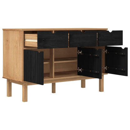 vidaXL Sideboard OTTA Brown and Black 114 x 43 x 73.5 cm