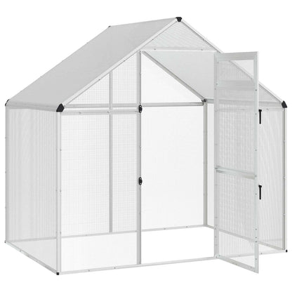 vidaXL Bird Cage Silver 181.5 x 110.5 x 173.5 cm Welded Wire Mesh