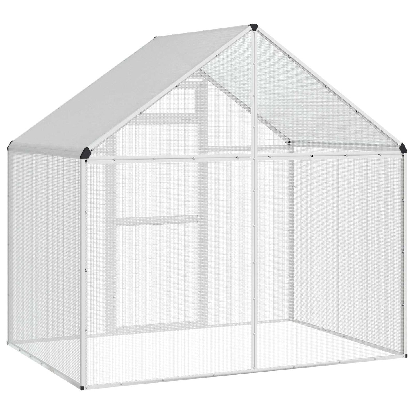 vidaXL Bird Cage Silver 181.5 x 110.5 x 173.5 cm Welded Wire Mesh