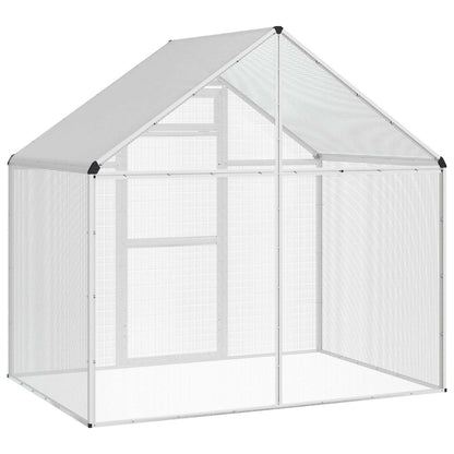 vidaXL Bird Cage Silver 181.5 x 110.5 x 173.5 cm Welded Wire Mesh