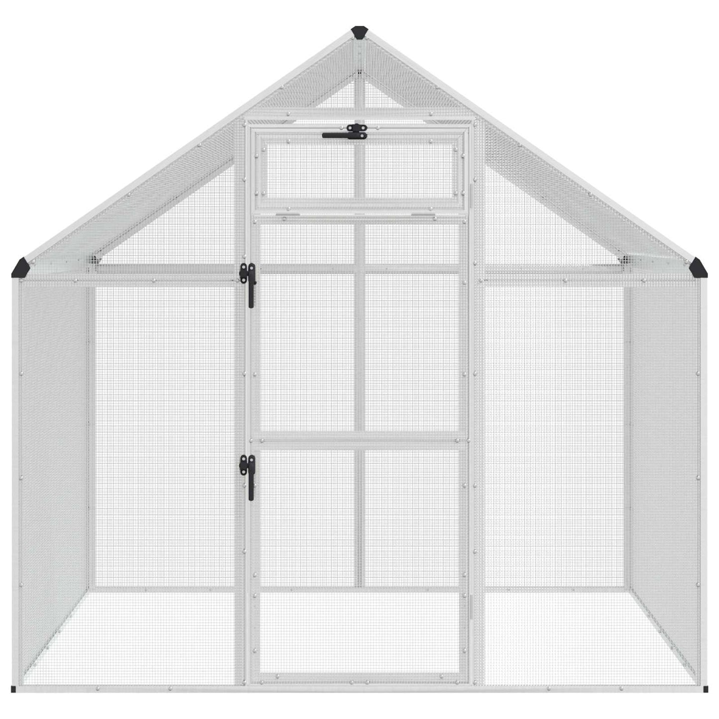 vidaXL Bird Cage Silver 181.5 x 110.5 x 173.5 cm Welded Wire Mesh