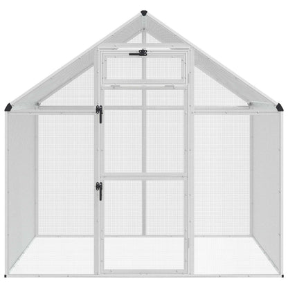 vidaXL Bird Cage Silver 181.5 x 110.5 x 173.5 cm Welded Wire Mesh