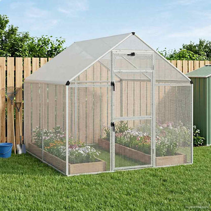 vidaXL Bird Cage Silver 181.5 x 221 x 173.5 cm Welded Wire Mesh