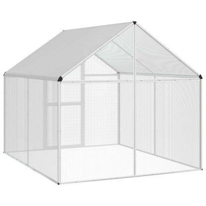 vidaXL Bird Cage Silver 181.5 x 221 x 173.5 cm Welded Wire Mesh