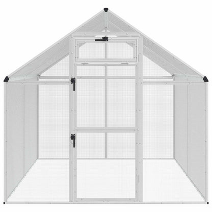vidaXL Bird Cage Silver 181.5 x 221 x 173.5 cm Welded Wire Mesh