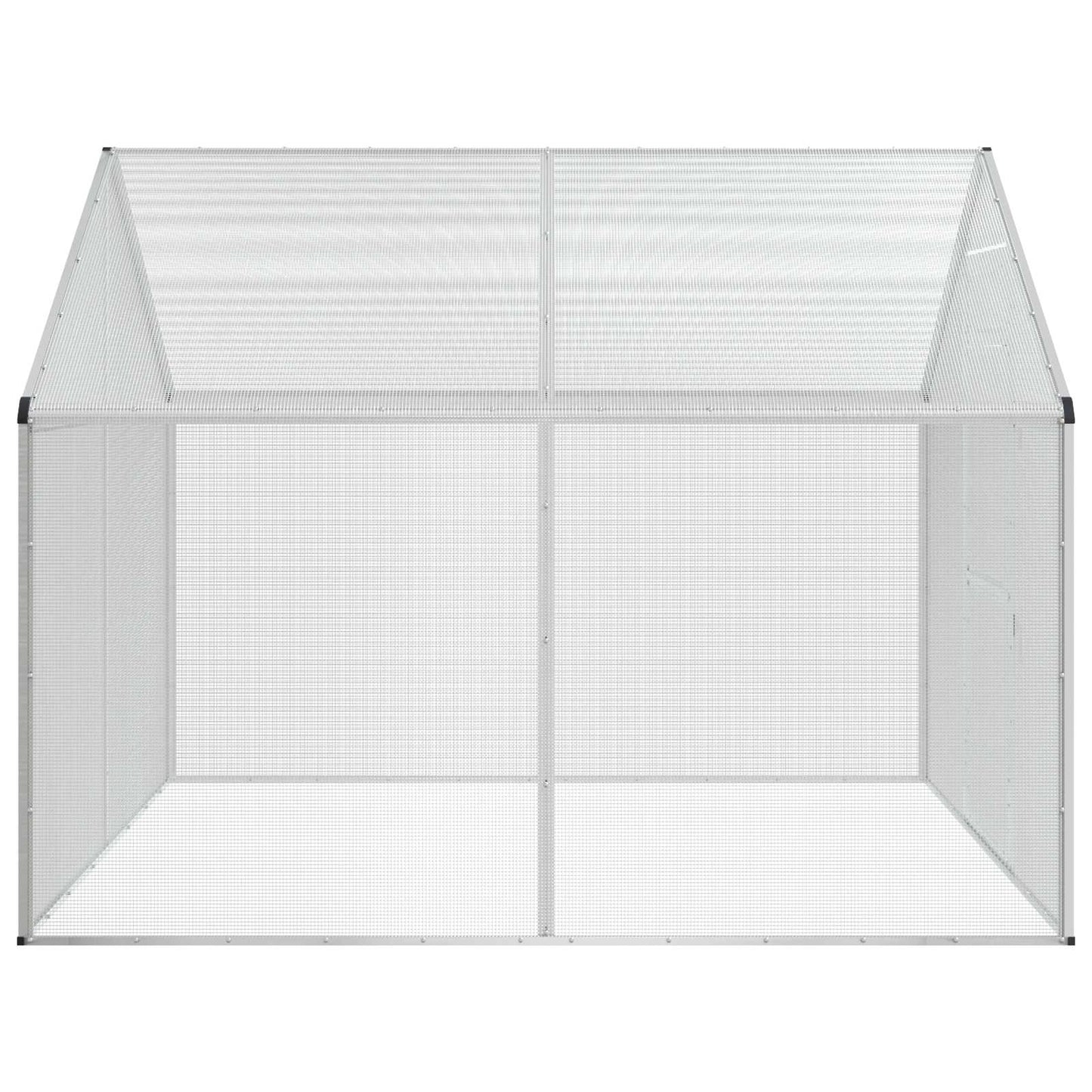 vidaXL Bird Cage Silver 181.5 x 221 x 173.5 cm Welded Wire Mesh