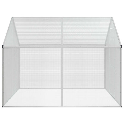 vidaXL Bird Cage Silver 181.5 x 221 x 173.5 cm Welded Wire Mesh