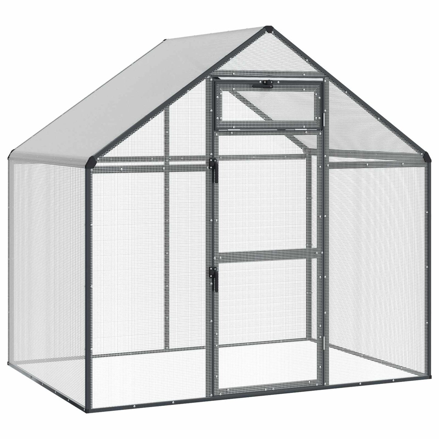 vidaXL Bird Cage Anthracite 181.5 x 110.5 x 173.5 cm Welded Wire Mesh