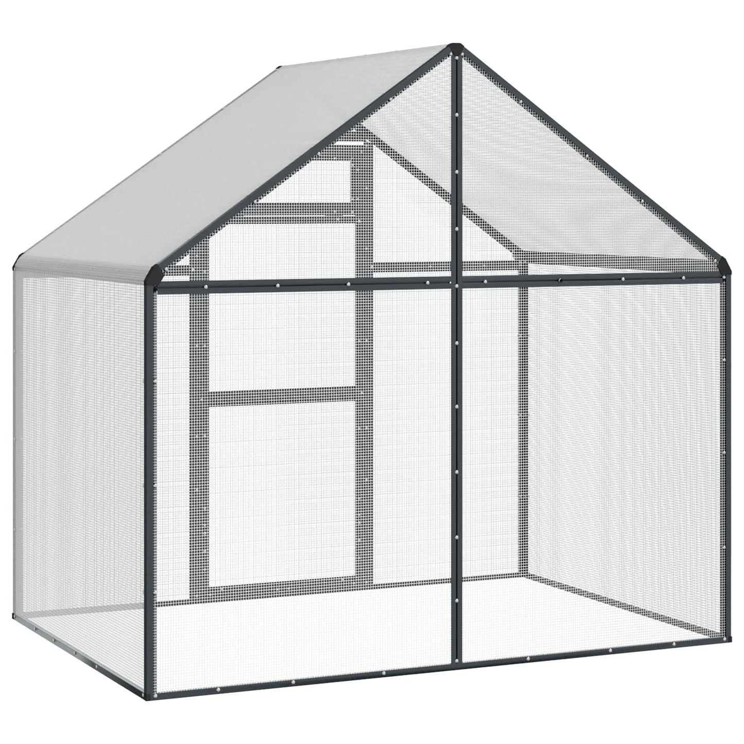 vidaXL Bird Cage Anthracite 181.5 x 110.5 x 173.5 cm Welded Wire Mesh