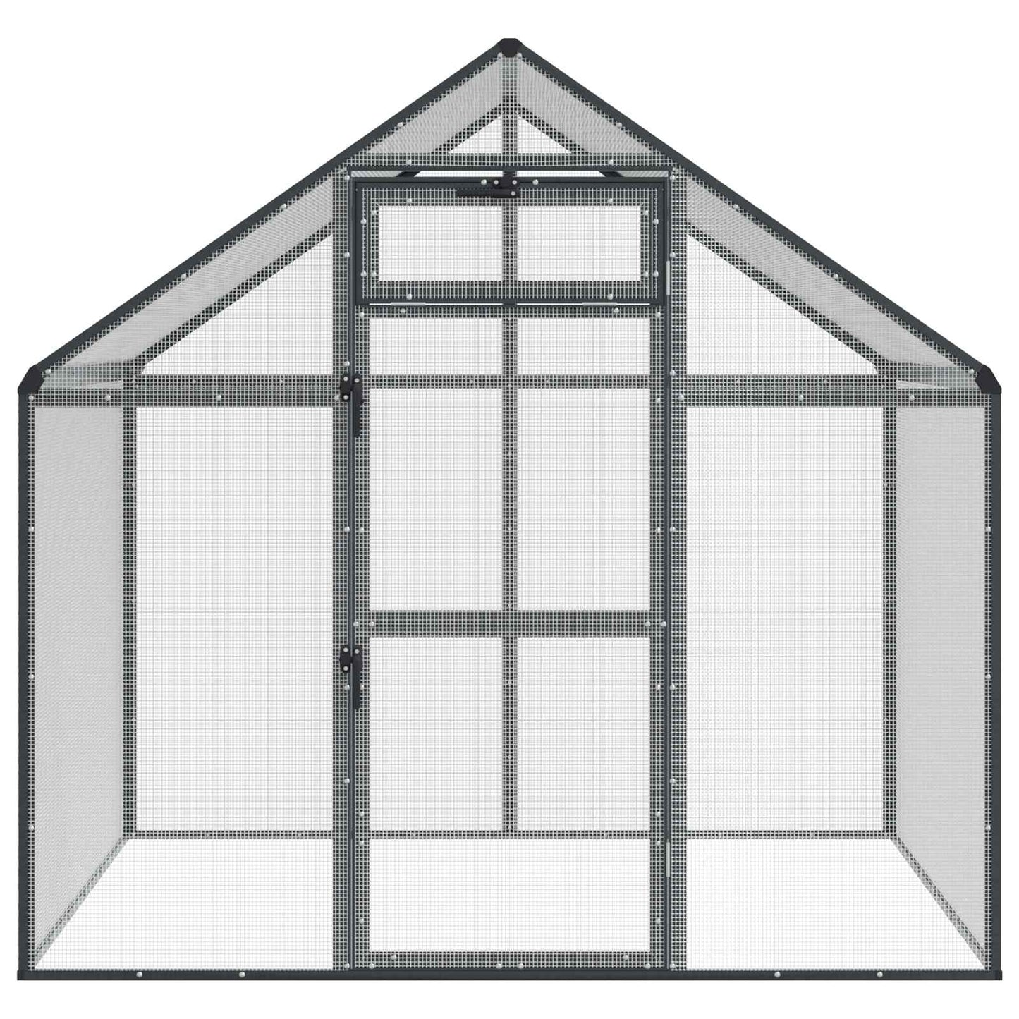 vidaXL Bird Cage Anthracite 181.5 x 110.5 x 173.5 cm Welded Wire Mesh