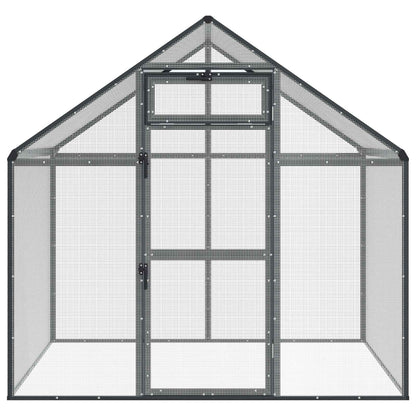 vidaXL Bird Cage Anthracite 181.5 x 110.5 x 173.5 cm Welded Wire Mesh