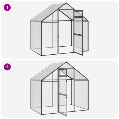vidaXL Bird Cage Anthracite 181.5 x 110.5 x 173.5 cm Welded Wire Mesh
