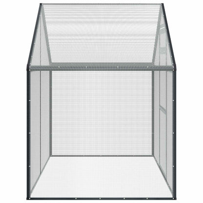 vidaXL Bird Cage Anthracite 181.5 x 110.5 x 173.5 cm Welded Wire Mesh