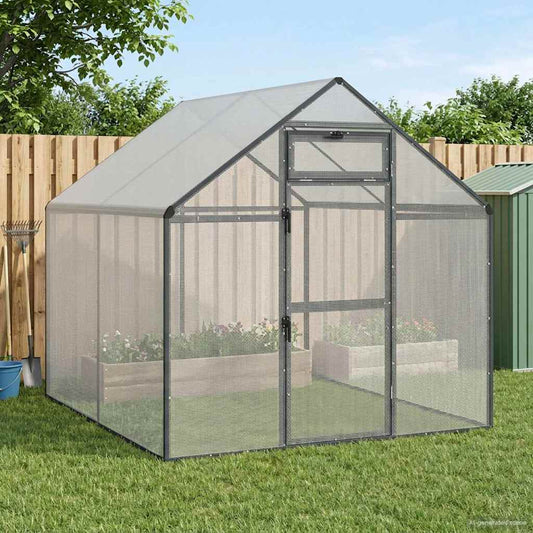 vidaXL Bird Cage Anthracite 181.5 x 221 x 173.5 cm Welded Wire Mesh