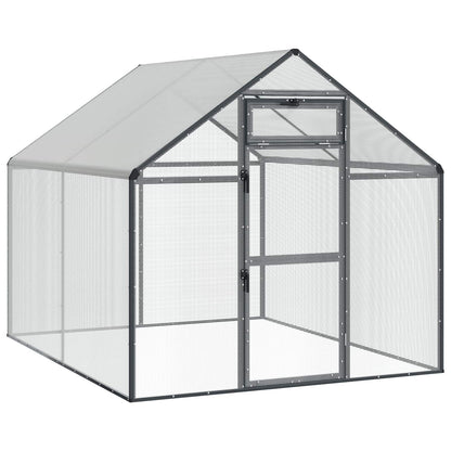 vidaXL Bird Cage Anthracite 181.5 x 221 x 173.5 cm Welded Wire Mesh