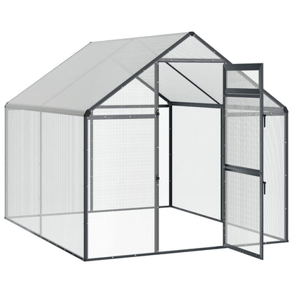 vidaXL Bird Cage Anthracite 181.5 x 221 x 173.5 cm Welded Wire Mesh