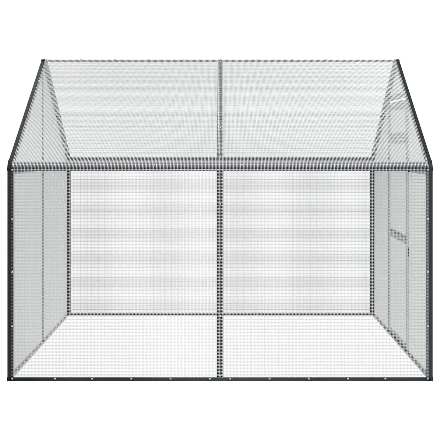 vidaXL Bird Cage Anthracite 181.5 x 221 x 173.5 cm Welded Wire Mesh