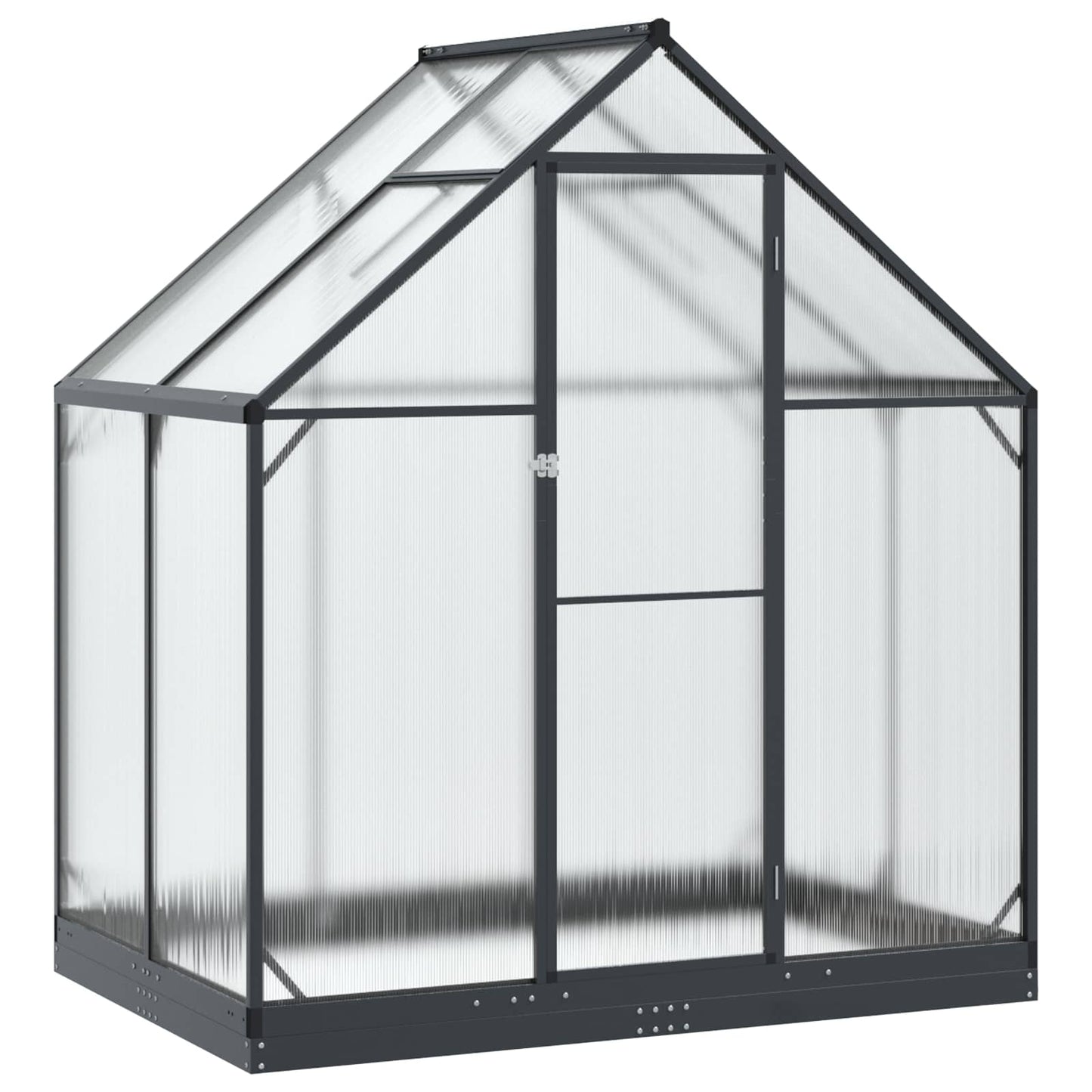 vidaXL Garden Greenhouse with Door Anthracite 183.5 x 123 x 207 cm