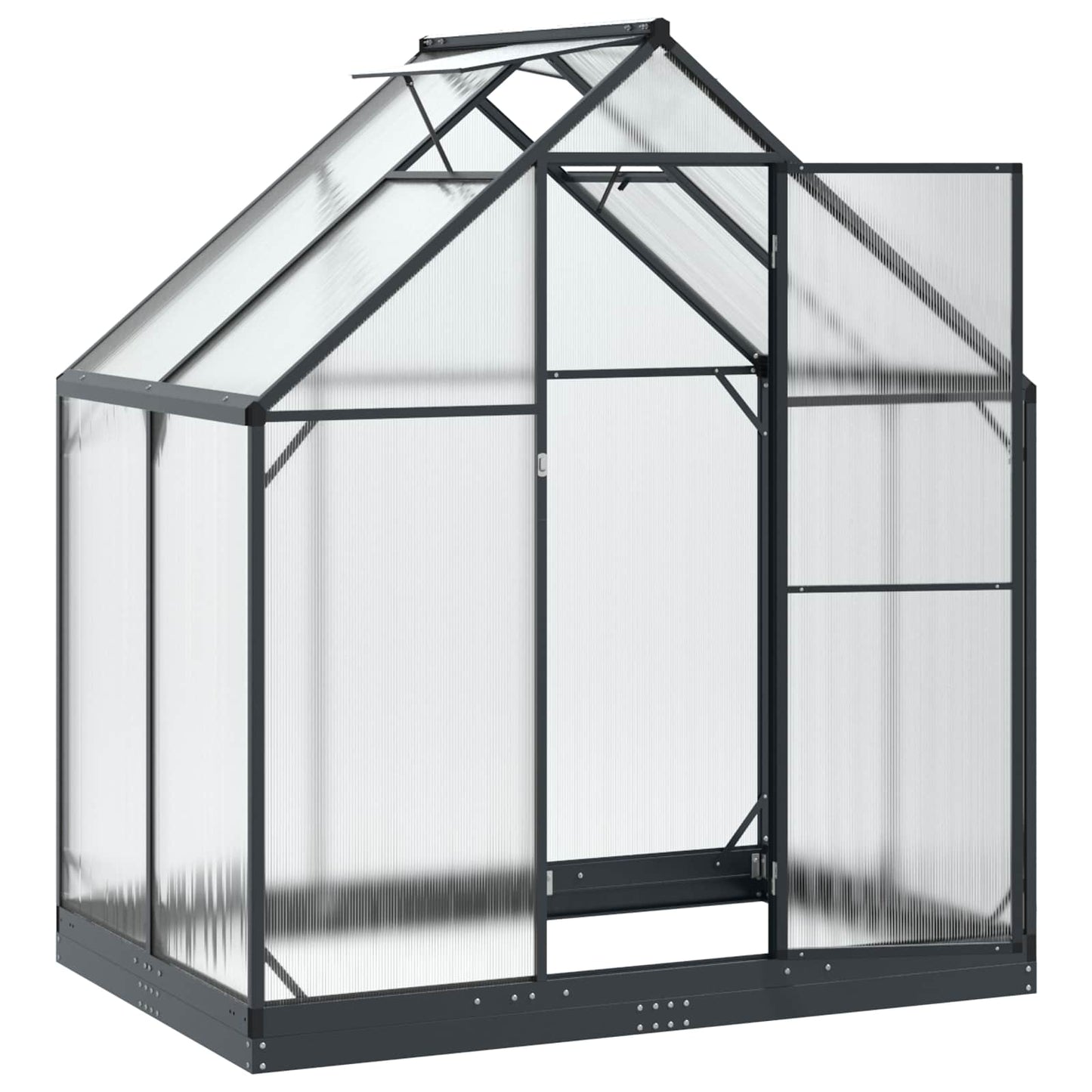 vidaXL Garden Greenhouse with Door Anthracite 183.5 x 123 x 207 cm