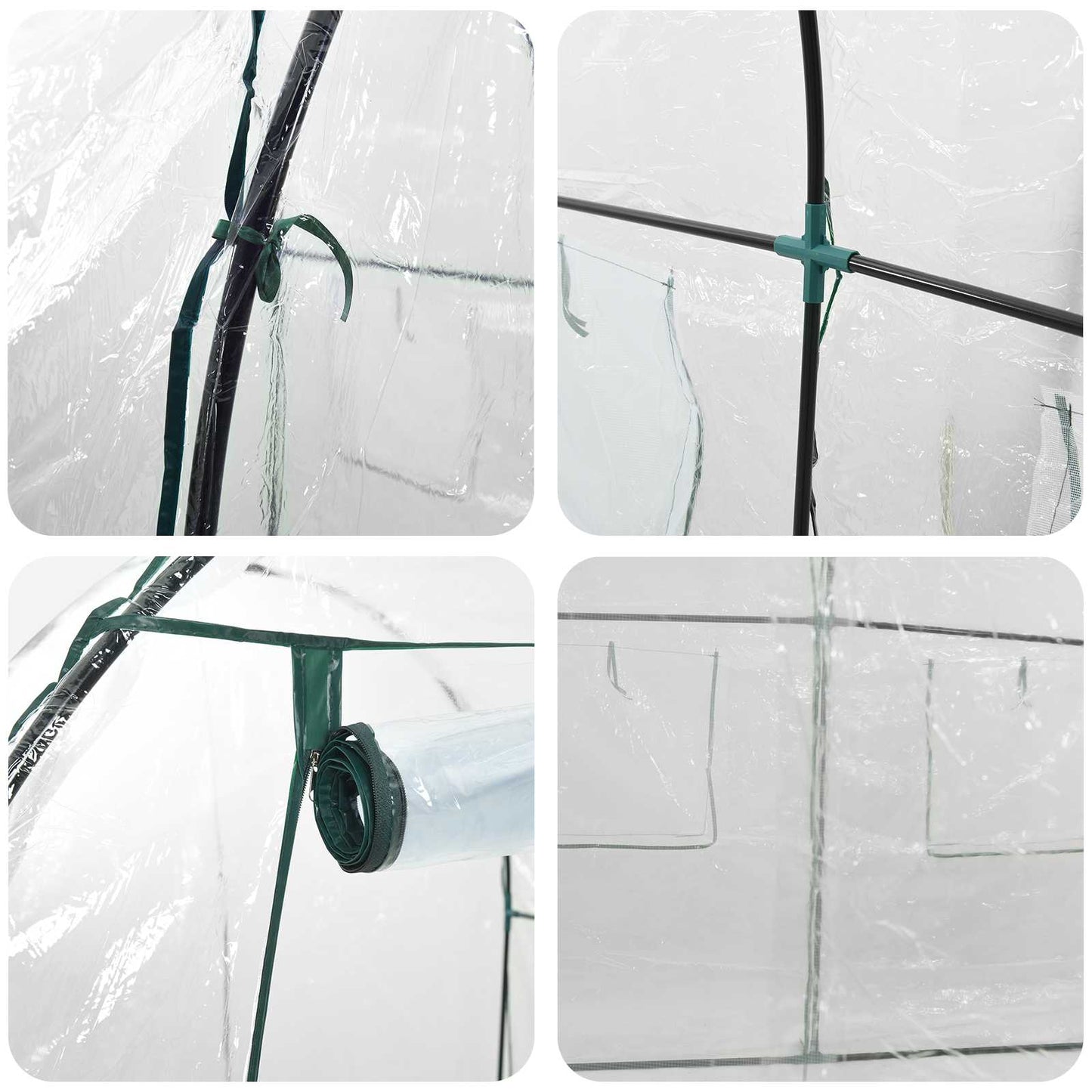 vidaXL Greenhouse with Frame 160 x 200 x 192.5 cm PVC Transparent